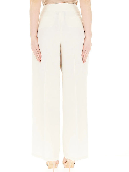 Women's Fabric Trousers Ivory