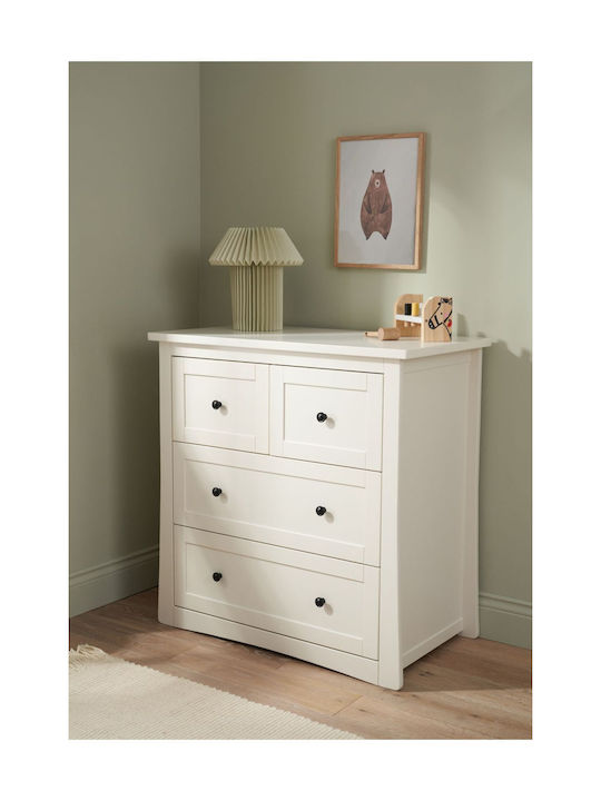 Harrogate Baby Kommode mit 3 Schubladen Ecru 52x95x93cm