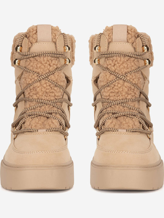 Stiefeletten Damen Beige