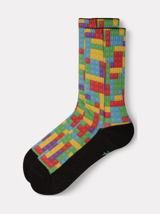 Κάλτσα #doyoudaresocks By Dimi Socks Digital Printed Casual Tetris Ds70022-πολύχρωμο