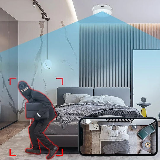 Iuni D101 Smoke Detector Spy Camera Wi-fi 4k View Motion Detection