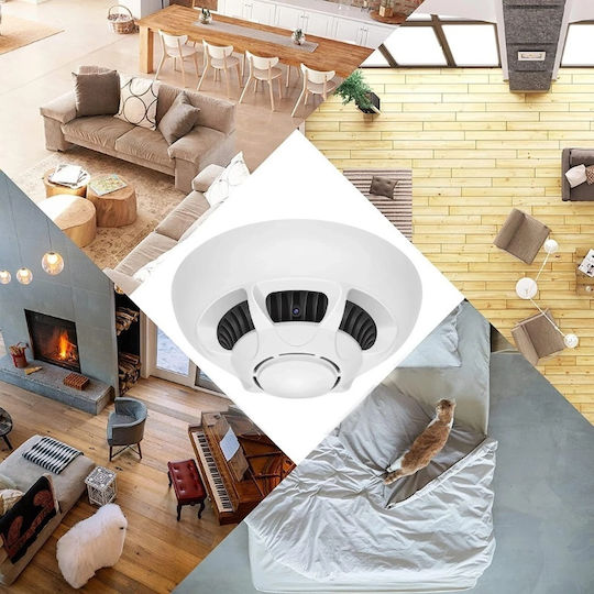 Iuni D103 Rauchmelder-Spionagekamera Wi-Fi 4K Ansicht Bewegungserkennung