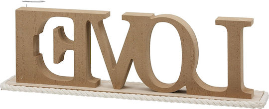 ArteLibre Decorative Space Love made of Wooden 41x7.5x12.5cm 1pcs