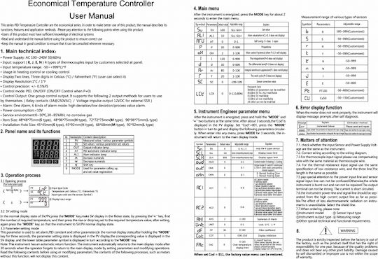 Termostat Digital Controler de Temperatură Încălzire Răcire Releu Instrument Mt-s Ieșire de Tensiune