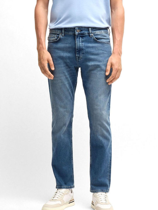 Delaware Men's Jeans Pants Elastic with Slim Fit Blue