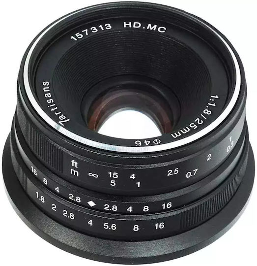 7artisans Crop Φωτογραφικός Φακός Photoelectric 25mm f/1.8 Σταθερός για Sony E Mount Μαύρος