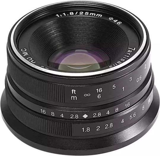 7artisans Crop Camera Lens Photoelectric 25mm f/1.8 Fixed for Micro Four Thirds (MFT) Mount Black