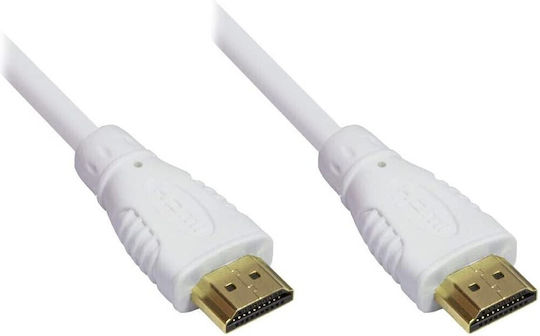 Techly Cable HDMI male - HDMI male 1m Λευκό