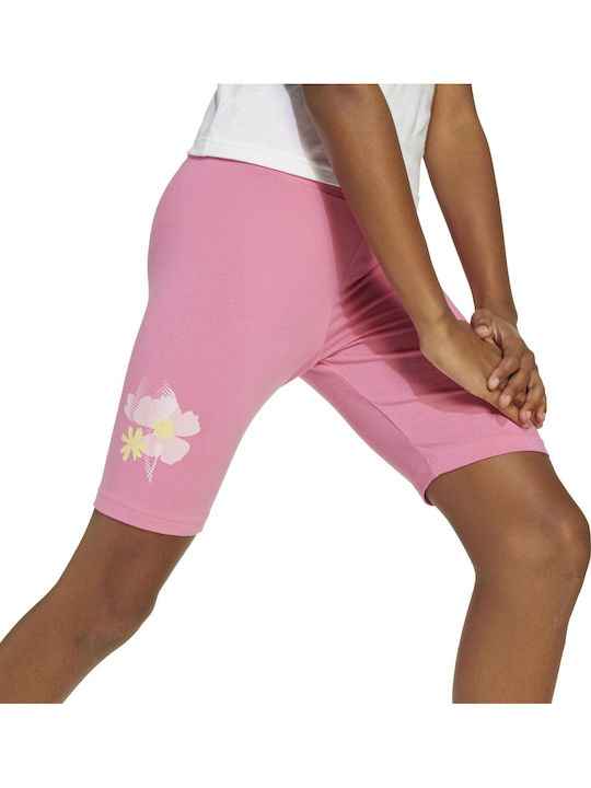 Kids Leggings Sports Short Pink Seasonal Essentials Flower