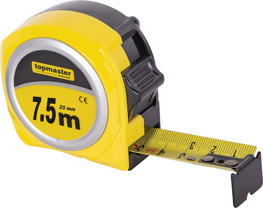 Topmaster Μετροταινία με Αυτόματη Επαναφορά 7.5m