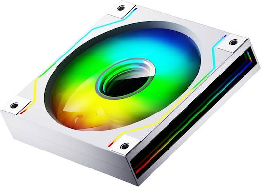 Darkflash DM20 Case Fan 120mm (1600rpm / 56cfm) with ARGB Lighting and 3-Pin / 4-Pin PWM Connection White