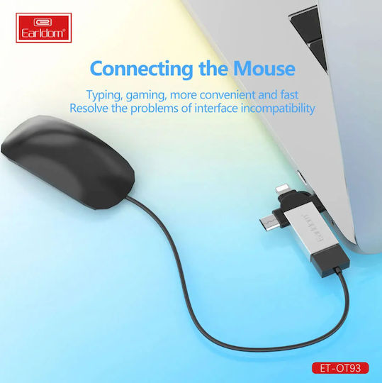 Earldom Ot93 Konverter Thunderbolt / USB-C / Micro-USB männlich zu USB-A weiblich 1Stück