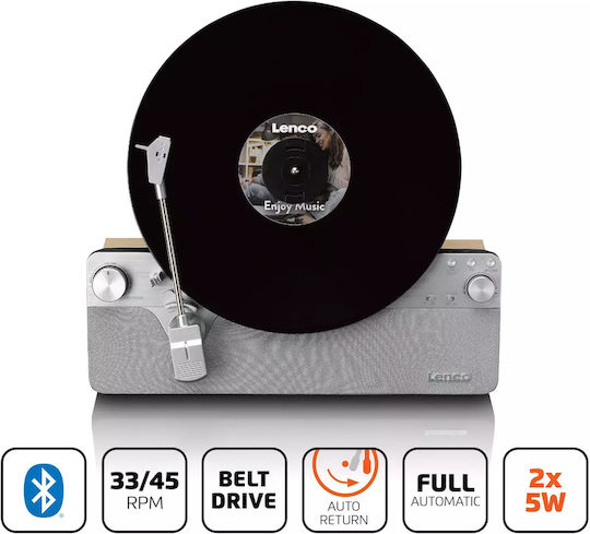 Lenco LSA-071SI Πικάπ με Belt Drive, Προενίσχυση και Ενσωματωμένα Ηχεία Ασημί