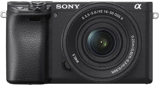 Sony α6400 Mirrorless Φωτογραφική Μηχανή Kit (E PZ 16-50mm F3.5-5.6 OSS II) Μαύρη