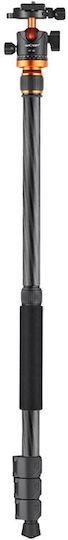 K&F Concept Trepied Din Fibră De Carbon Cu Cap Sferic Până La 160cm Și Sarcină Maximă 10kg