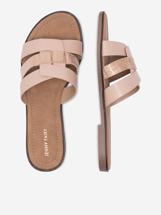 Flache Sandalen für Damen in Beige Farbe