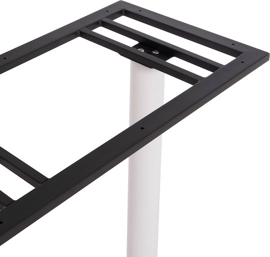 HomeMarkt Bar Table Base Table / Office With Adjustable White Matte 8x8x108cm