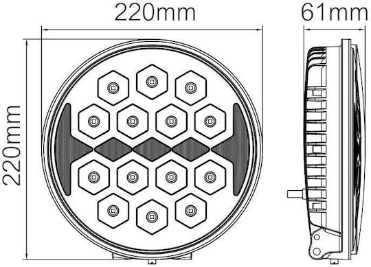 Waterproof Headlights Car in Bar Shape LED Mitsubishi Pick-up Nissan PickUp 10 - 30V 140W 22cm with Orange Lighting 1pcs