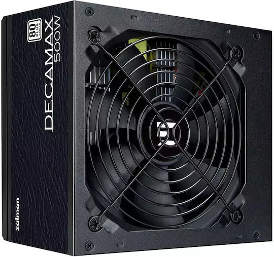 Zalman Decamax 500W Μαύρο Τροφοδοτικό Υπολογιστή Semi Modular 80 Plus Standard