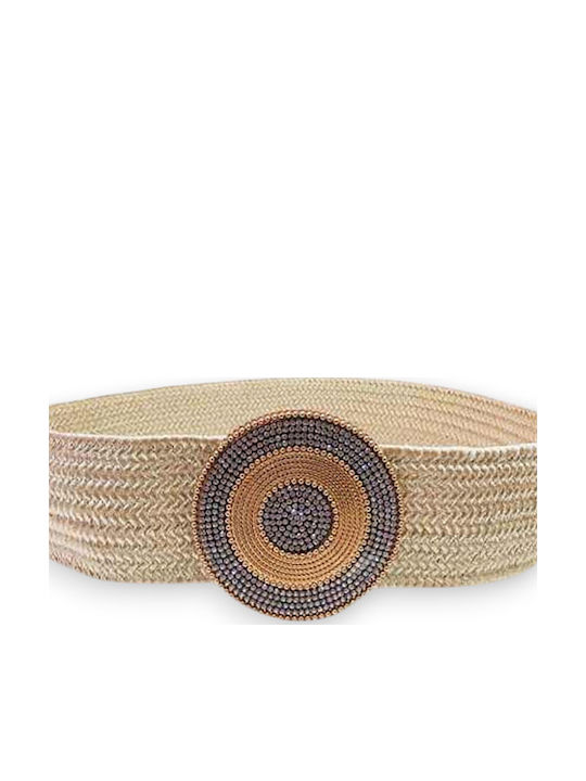 Elastisch Damen Gürtel Beige