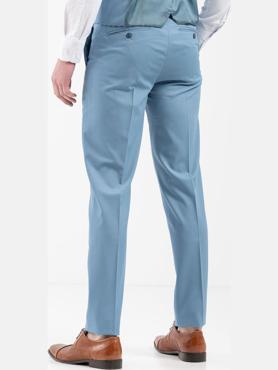 Ανδρικό Κοστούμι Με Γιλέκο Light Blue, Γαλάζιο