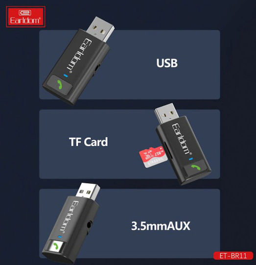 Earldom Br11 Bluetooth Sd Card To Aux 3.5mm Jack Audio Receiver