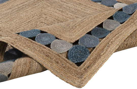 Mumbai Sommer aus Jute Natural, Navy