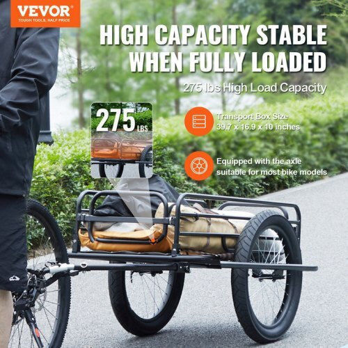 Vevor Bicycle Trailer Load Capacity 275 Pounds Durable Bicycle Cart Yykhz2275b00p8ev8v0