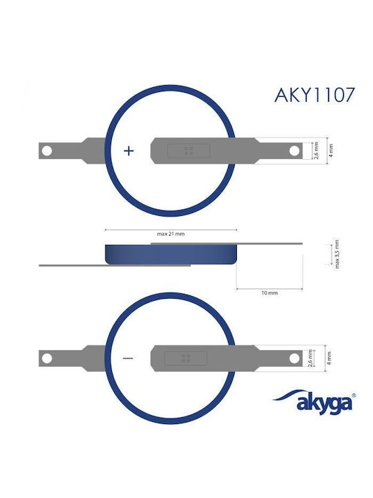 Akyga Baterie Litiu pentru ceasuri CR2032 3V 1buc