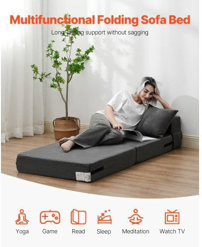 Vielseitiger Sitzsack Kanape Schwarz-Grau 186x73x15cm