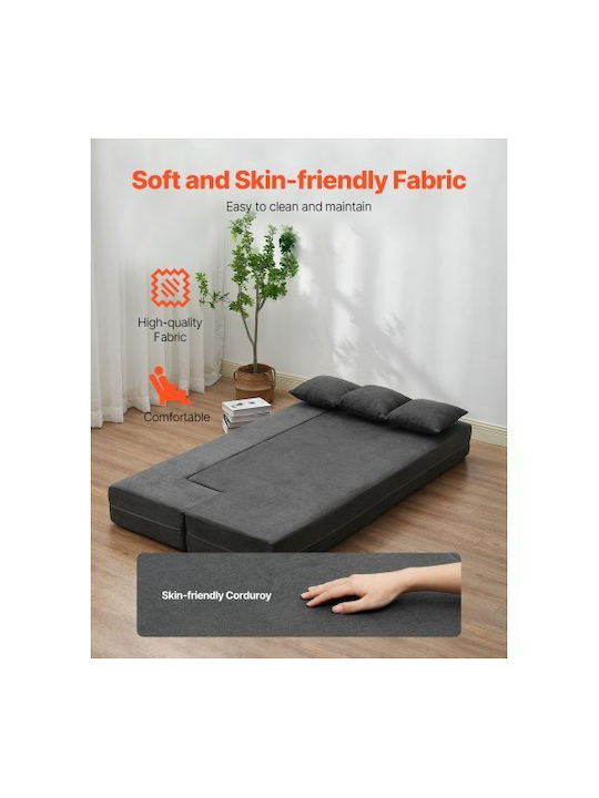 Vielseitiger Sitzsack & Pouf Dunkelgrau 103x193x22,5cm