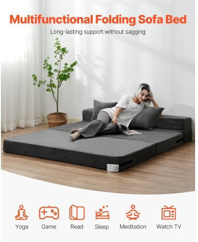 Multifunctional Bean Bag Chair Sofa Dark Gray 206x154.5x15cm