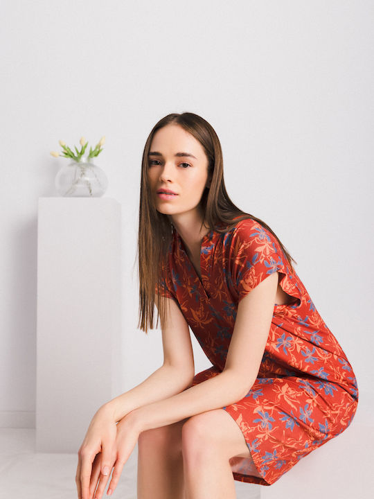 Pink Label Summer Women's Nightdress Orange