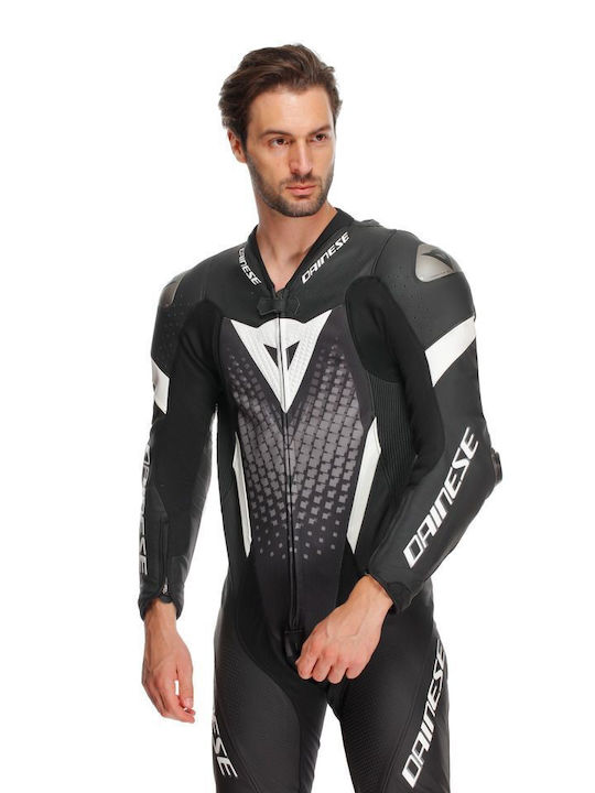 Dainese Laguna Seca 6 Ανδρική Δερμάτινη Φόρμα Αναβάτη Μοτοσυκλέτας Μαύρη