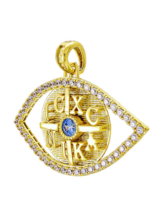 Kiriakos Gofas Pendant Kids Talisman Konstantinato made of Gold 9K KN563