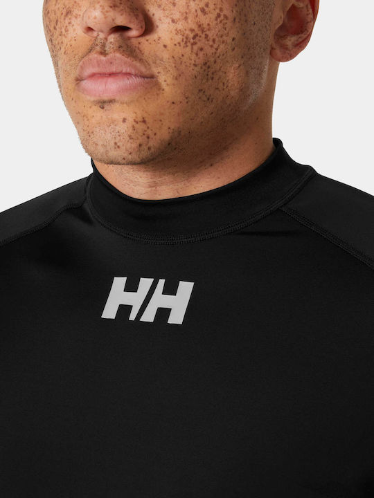 Helly Hansen Waterwear UPF 50+ Men Long Sleeve Sun Protection Shirt Black