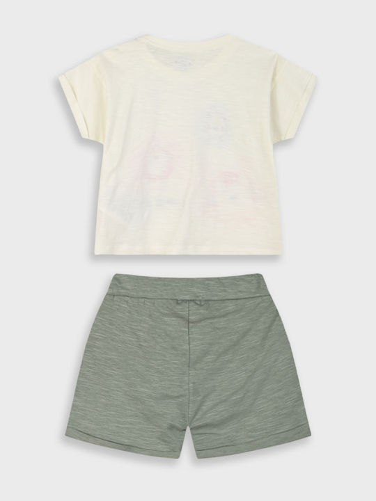 Kinder-Set mit Shorts Sommer 2Stück Khaki Bluse