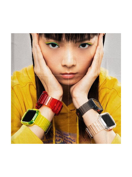 Skinarma Strap+saido Cover 2in1 Apple Watch 45/44mm Yellow Neon