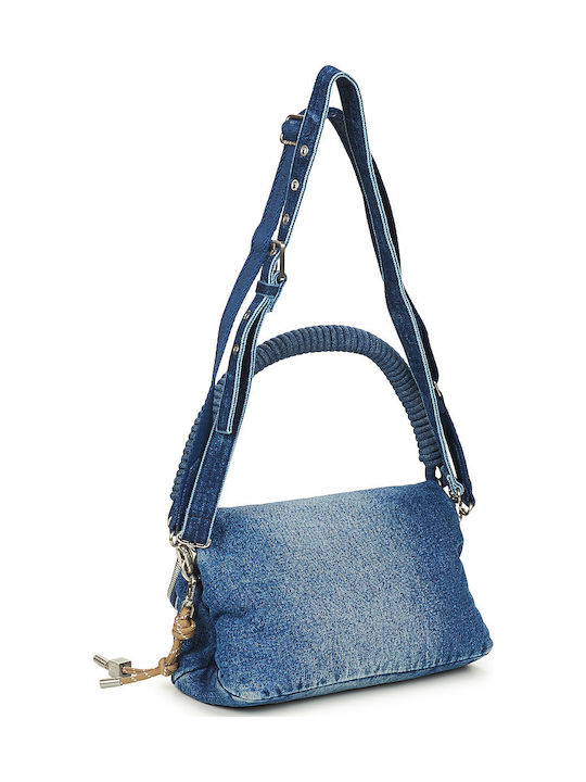 Half Logo Women's Bag Shoulder Blue