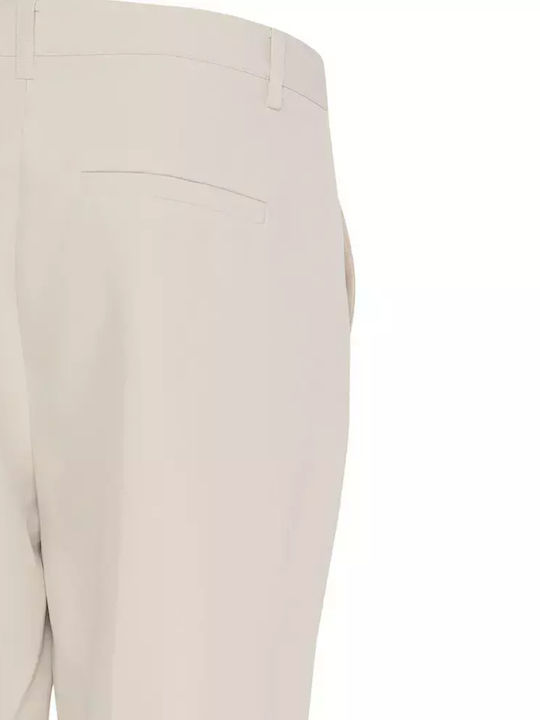 Women's Fabric Trousers Oatmeal