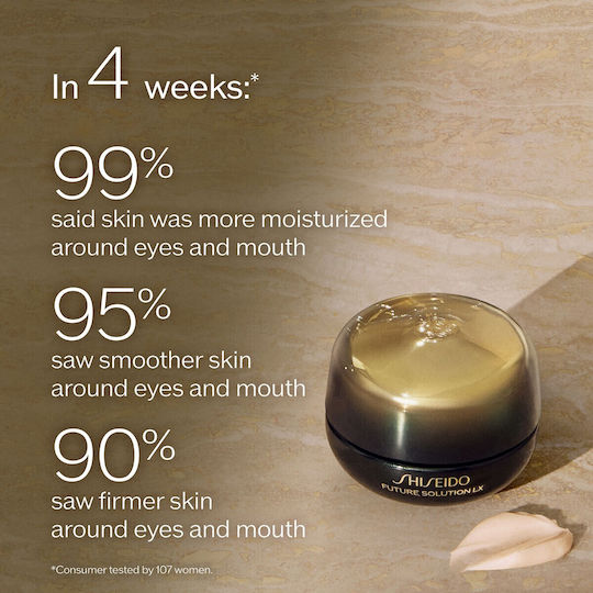 Shiseido Future Solution LX Κρέμα Ματιών & Χειλιών για Ανάπλαση , Αντιγήρανση , Μαύροι Κύκλοι & Ενυδάτωση 17ml