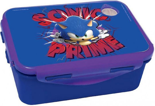 Gim Sonic Prime Plastik Kinder Lebensmittelbehälter Sonic Blau 17.5 x 13 x 7cm