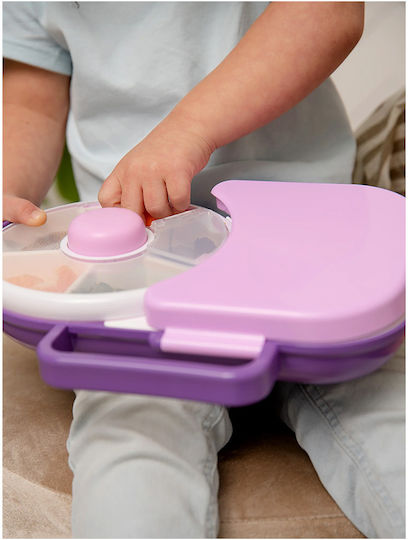GoBe Gobe Gobe 2in1 Lunchbox & Πλαστικό Παιδικό Δοχείο Φαγητού Μωβ