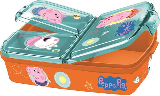 Stor Πλαστικό Παιδικό Δοχείο Φαγητού Peppa Pig Τιρκουάζ