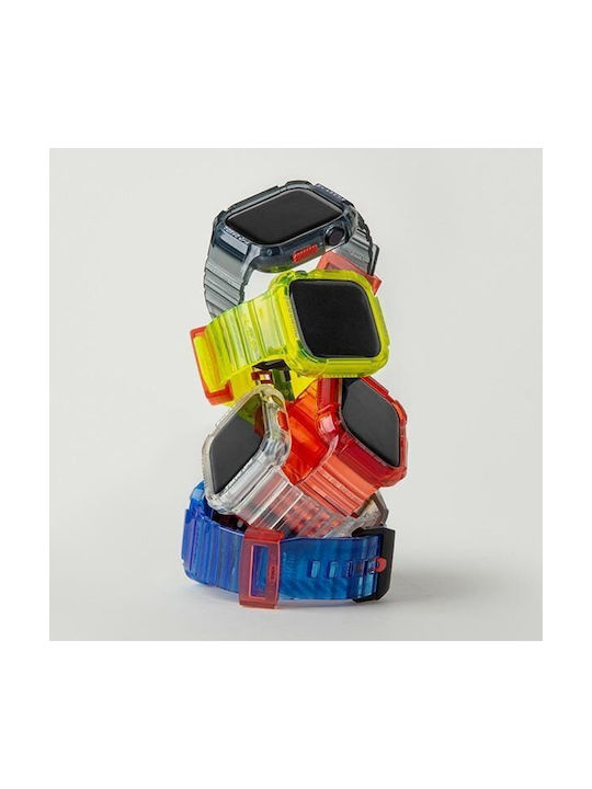 Skinarma Strap+saido Cover 2in1 Apple Watch 45/44mm Smoke