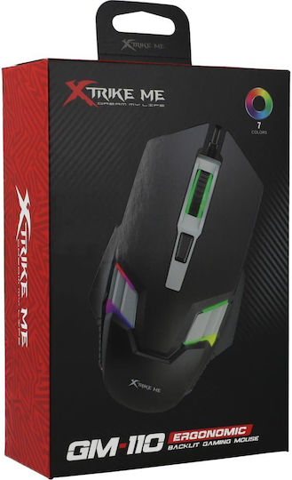Xtrike Me GM-110 RGB Gaming Ποντίκι 3600 DPI Μαύρο