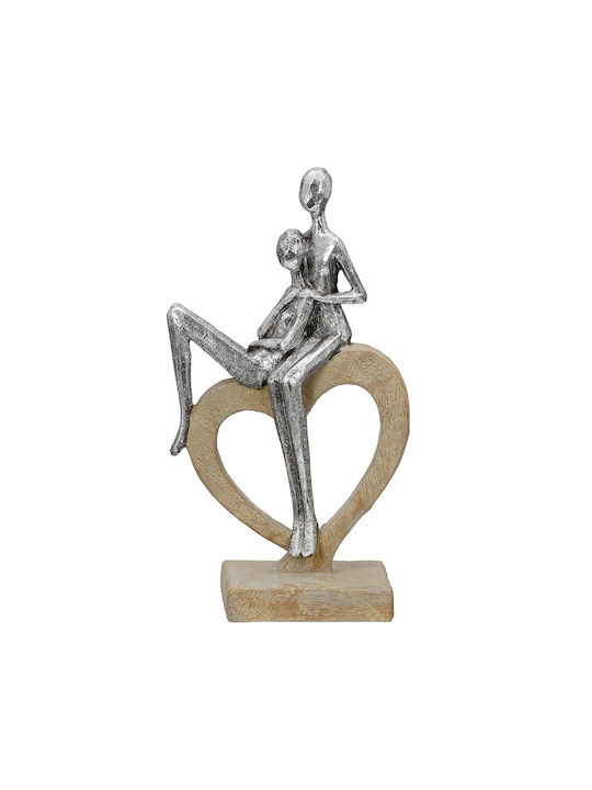 ArteLibre Decorative Heart Aroha made of Metallic 14x7x26cm 1pcs