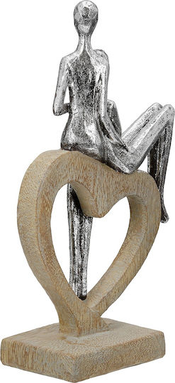 ArteLibre Dekorative Herz Aroha aus Metallisch 14x7x26cm 1Stück