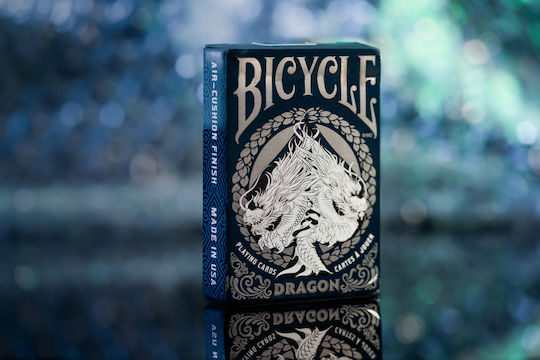Bicycle Dragon Collectable Plasticized Playing Cards for Poker Blue