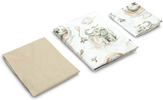 Sensillo Baby Crib Bedding Set 3pcs Gray